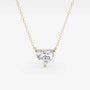 Heart-shaped lab grown diamond pendant on yellow gold chain, Delux Jewelry