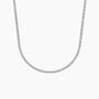16 inch lab diamond tennis necklace in 14K white gold, fine jewelry by Delux Jewelry