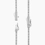 16-inch lab diamond tennis necklace with 14K white gold clasp, Delux Jewelry