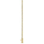 Lab grown diamond tennis necklace in 14K yellow gold with visible clasp, Delux Jewelry