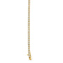 14K yellow gold lab diamond tennis necklace clasp close-up, Delux Jewelry