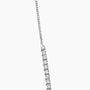 14K white gold lab diamond tennis necklace with round stones, Delux Jewelry