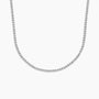 18 inch lab grown diamond tennis necklace in 14K white gold from Delux Jewelry