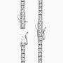 18 inch lab diamond tennis necklace with 14K white gold clasp, Delux Jewelry