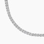 18 inch lab diamond tennis necklace in 14K white gold, close-up showing sparkling diamonds