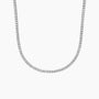 18 inch lab diamond tennis necklace in 14K white gold, Delux Jewelry fine jewelry