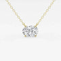 Oval lab grown diamond pendant necklace in yellow gold by Delux Jewelry