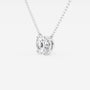 White gold pendant necklace with round lab grown diamond, Delux Jewelry fine jewelry