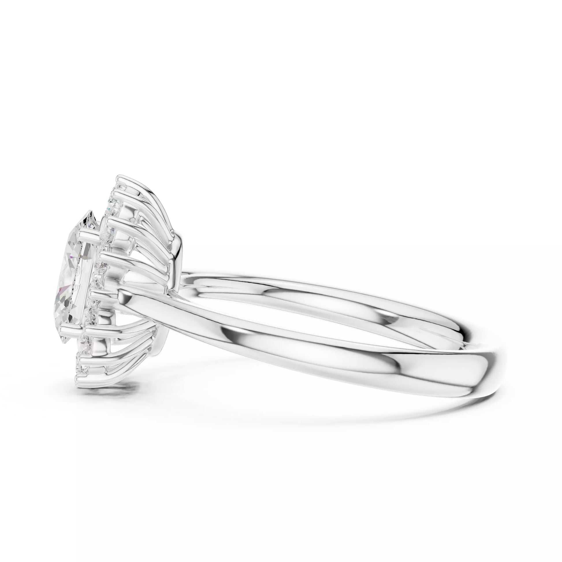 Oval Halo Diamond Engagement Ring