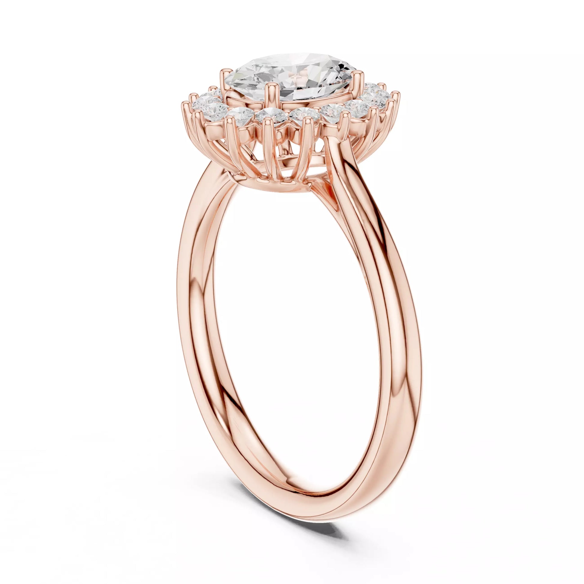 Oval Halo Diamond Engagement Ring