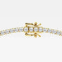 14K yellow gold lab diamond tennis necklace clasp close-up, Delux Jewelry