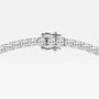 14K white gold lab diamond tennis necklace clasp with round brilliant stones, Delux Jewelry