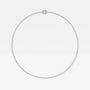 20 inch lab grown diamond tennis necklace in 14K white gold, Delux Jewelry