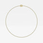 20 inch lab grown diamond tennis necklace in 14K yellow gold, full view on white background