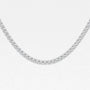 Close-up of 14K white gold lab grown diamond tennis necklace from Delux Jewelry
