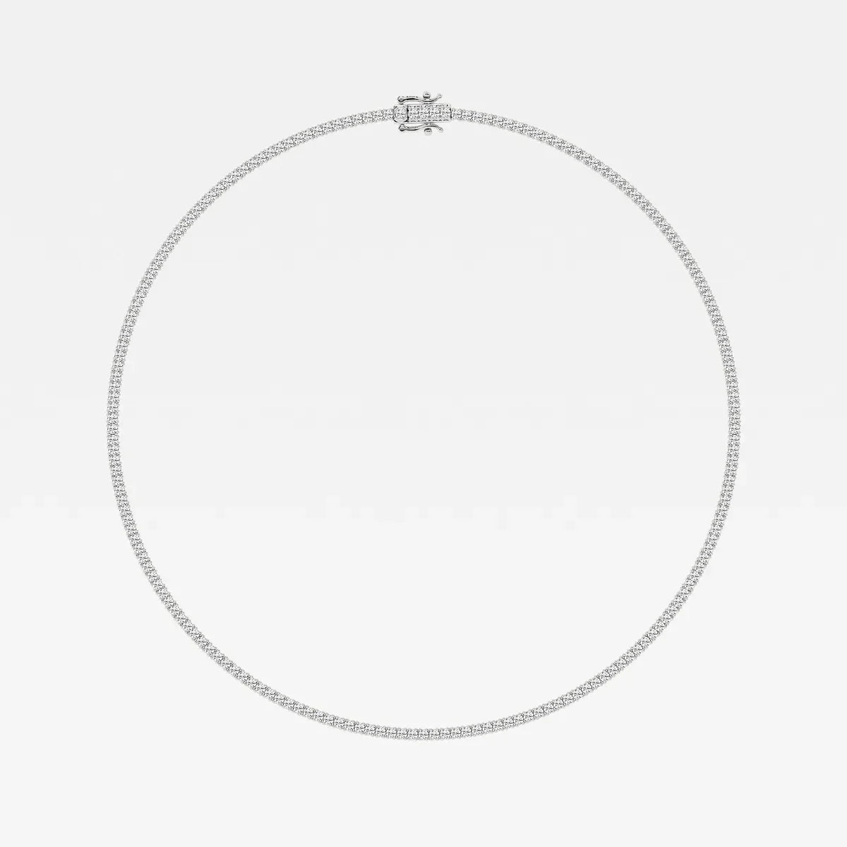 22 inch lab-grown diamond tennis necklace in 14K white gold, Delux Jewelry fine jewelry