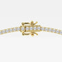 14K yellow gold lab diamond tennis necklace clasp with round diamonds, Delux Jewelry