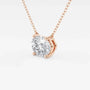 Oval lab grown diamond pendant in rose gold setting on chain, Delux Jewelry