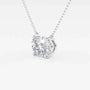 Oval lab grown diamond pendant in white gold on delicate chain, Delux Jewelry fine jewelry