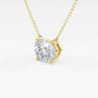 Yellow gold chain necklace with oval lab grown diamond pendant, Delux Jewelry