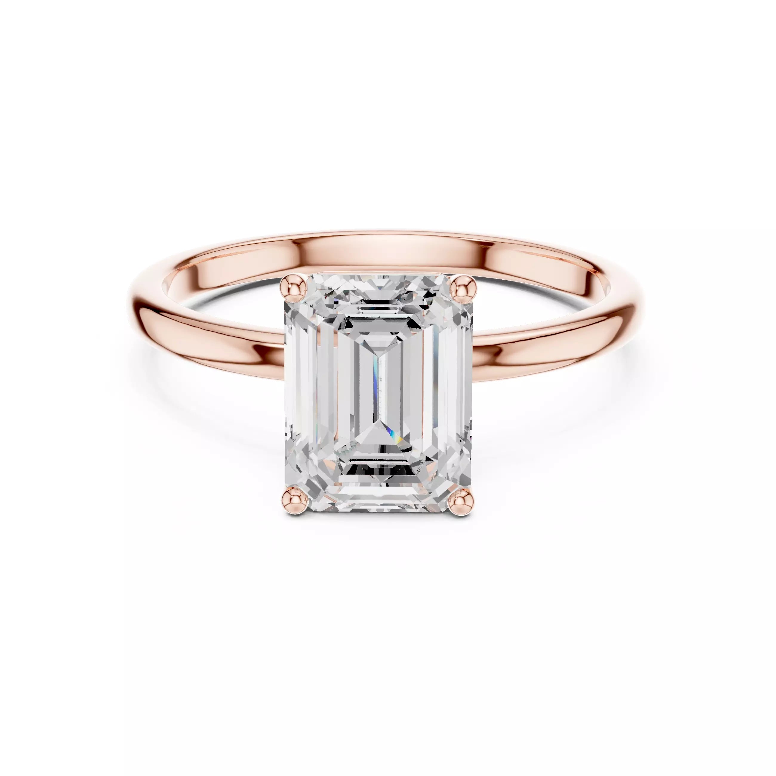 Emerald Cut Solitaire Engagement Ring