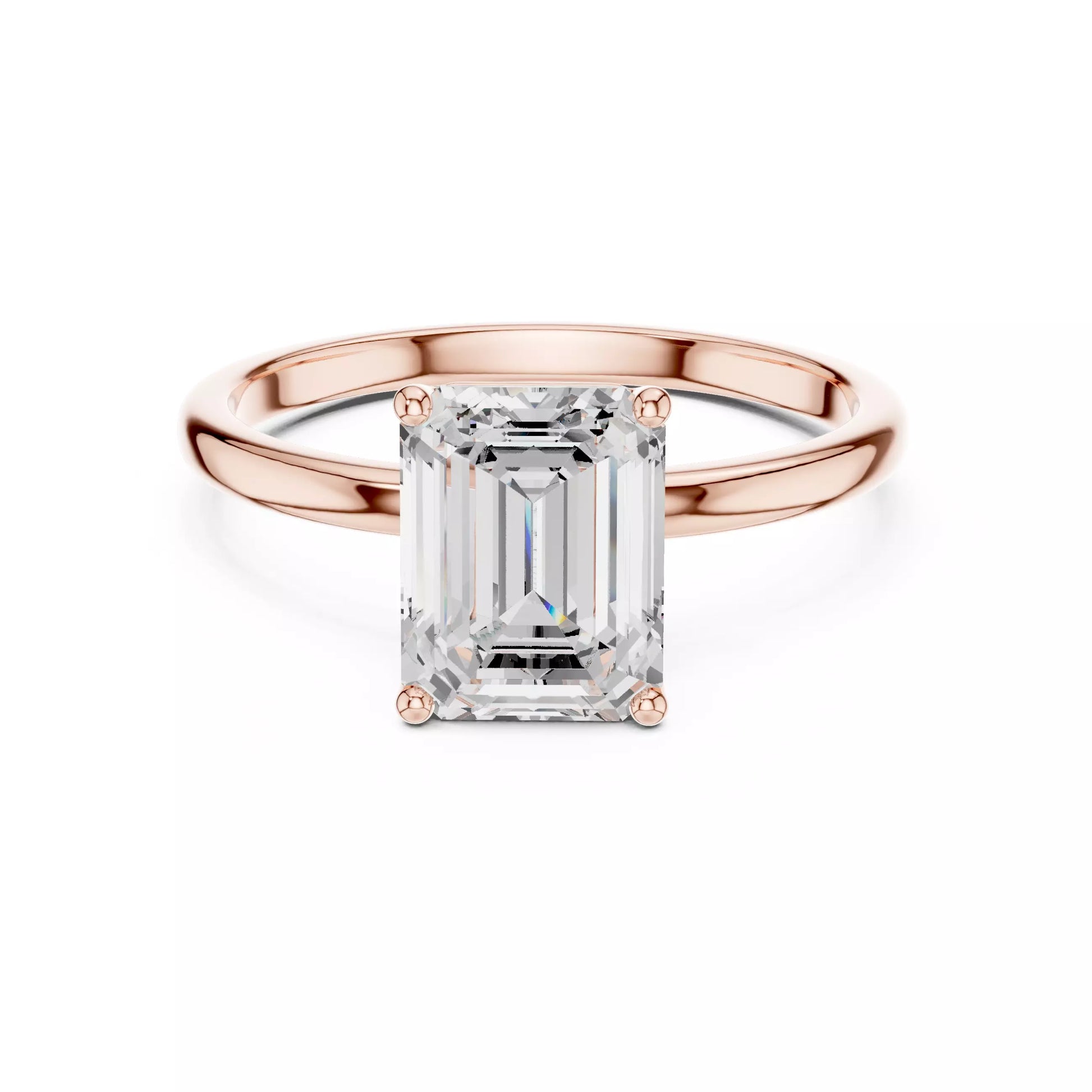 Emerald Cut Solitaire Engagement Ring