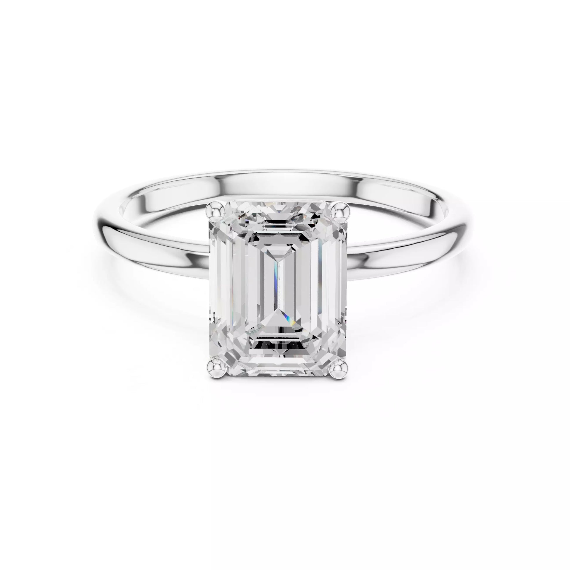 Emerald Cut Solitaire Engagement Ring