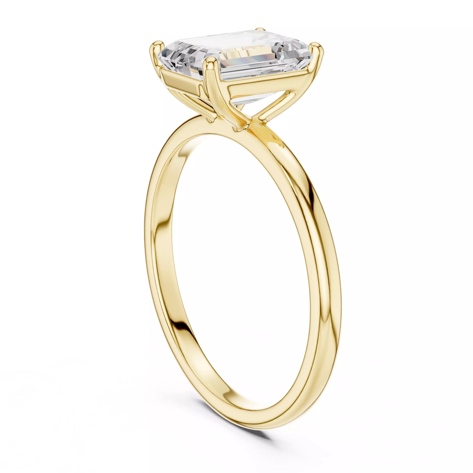 Emerald Cut Solitaire Engagement Ring