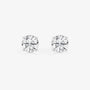 Round lab grown diamond stud earrings in white metal setting, Delux Jewelry
