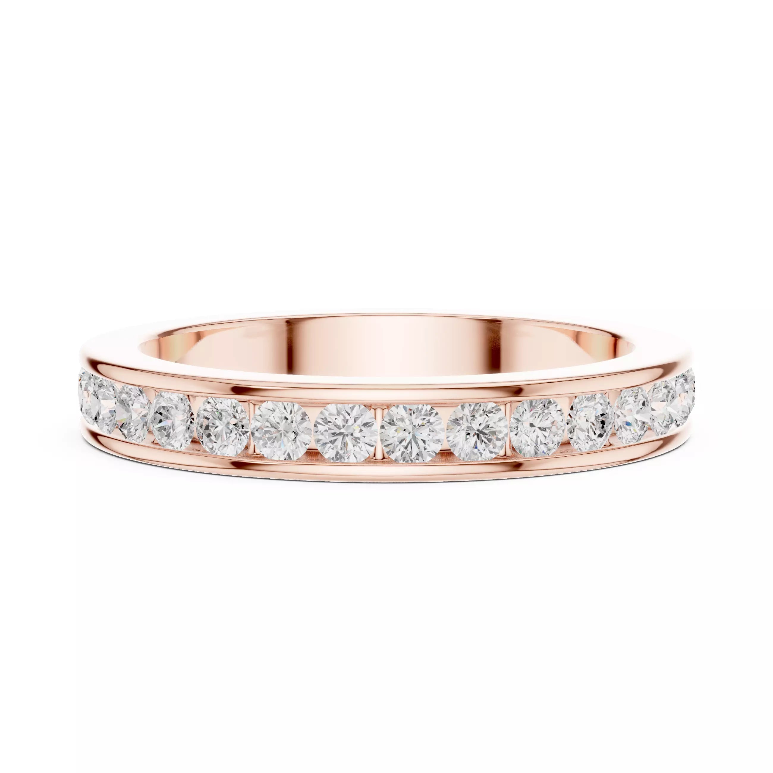 Round Diamond Channel-Set Eternity Band