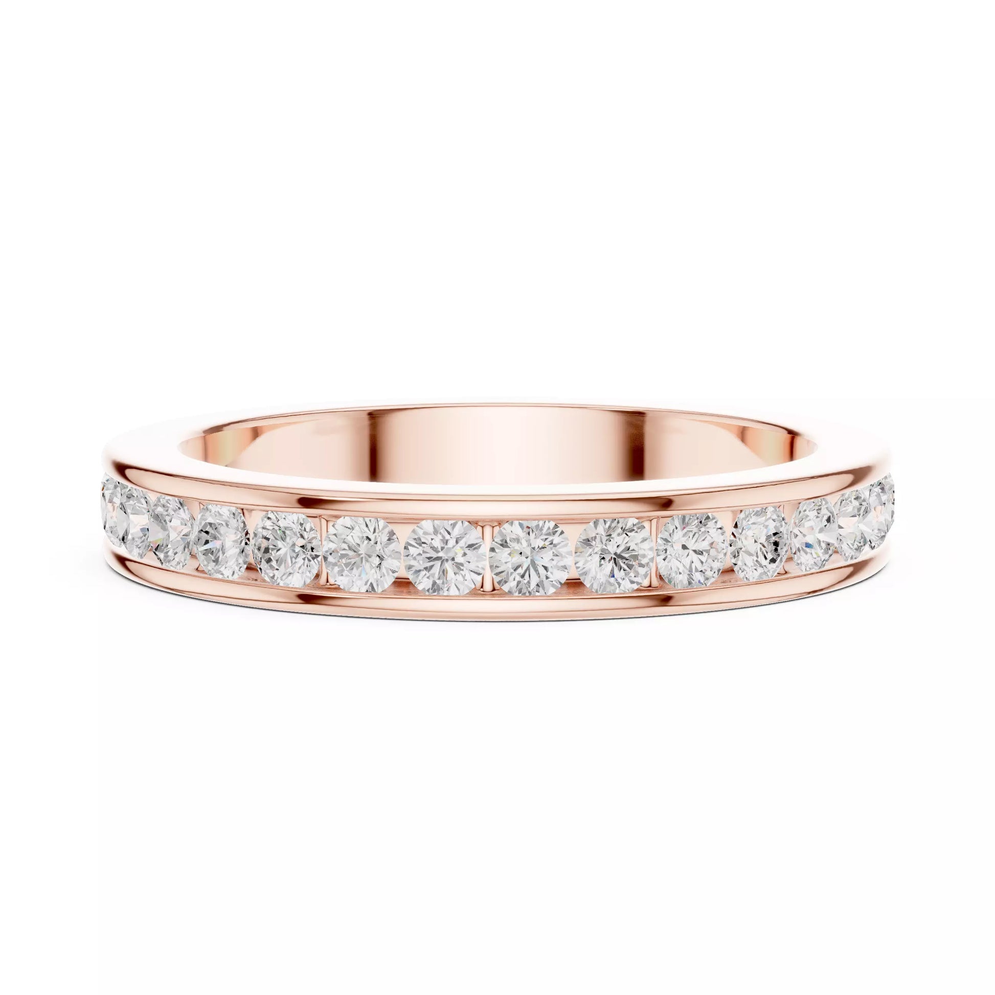 Round Diamond Channel-Set Eternity Band