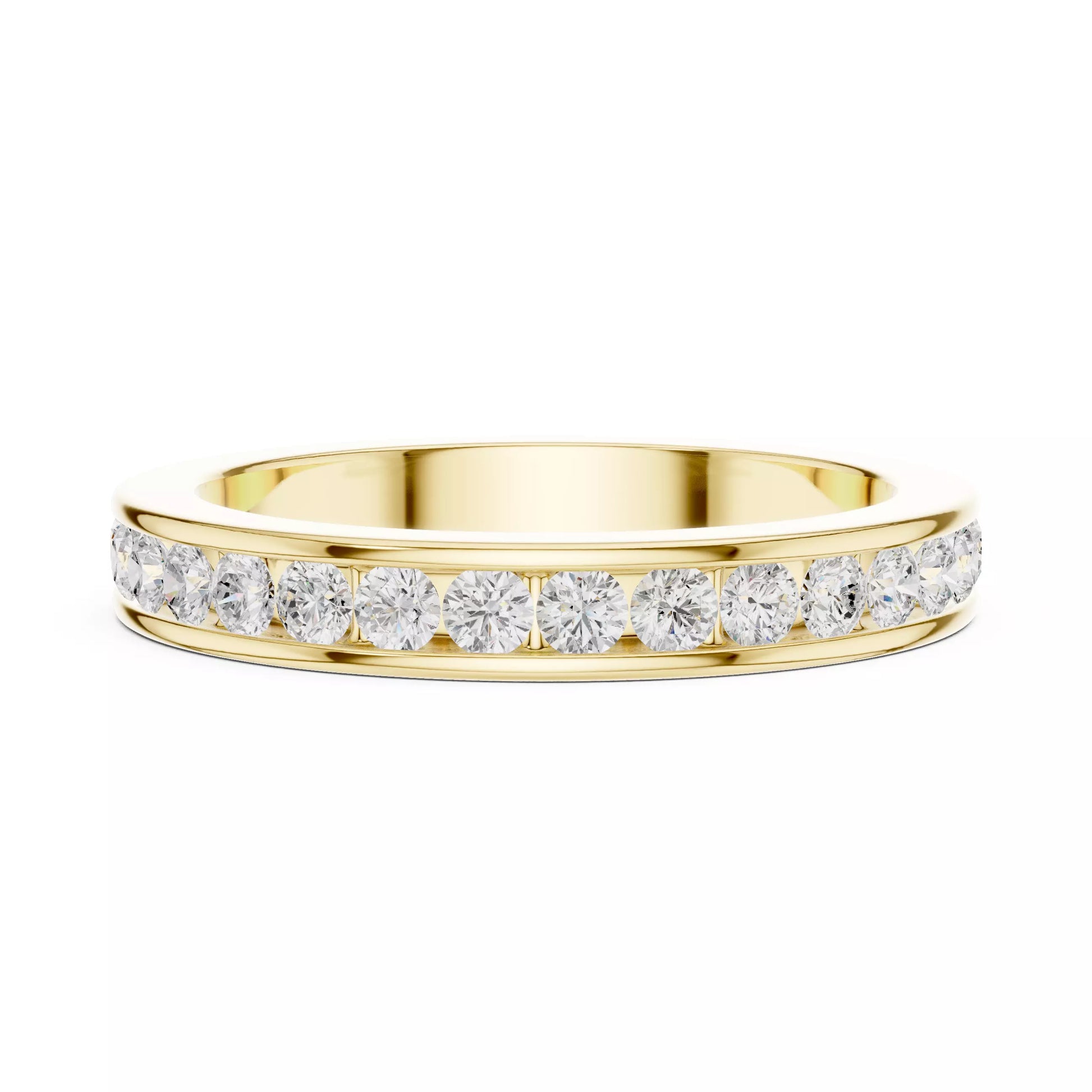 Round Diamond Channel-Set Eternity Band
