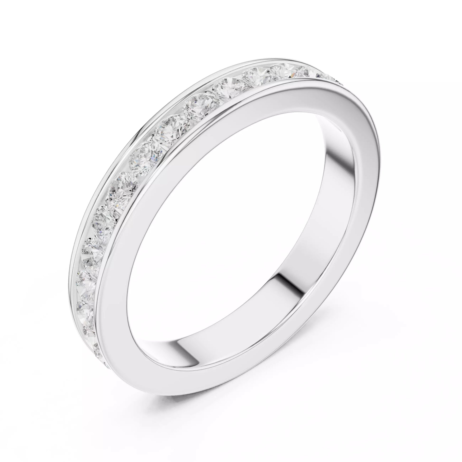 Round Diamond Channel-Set Eternity Band