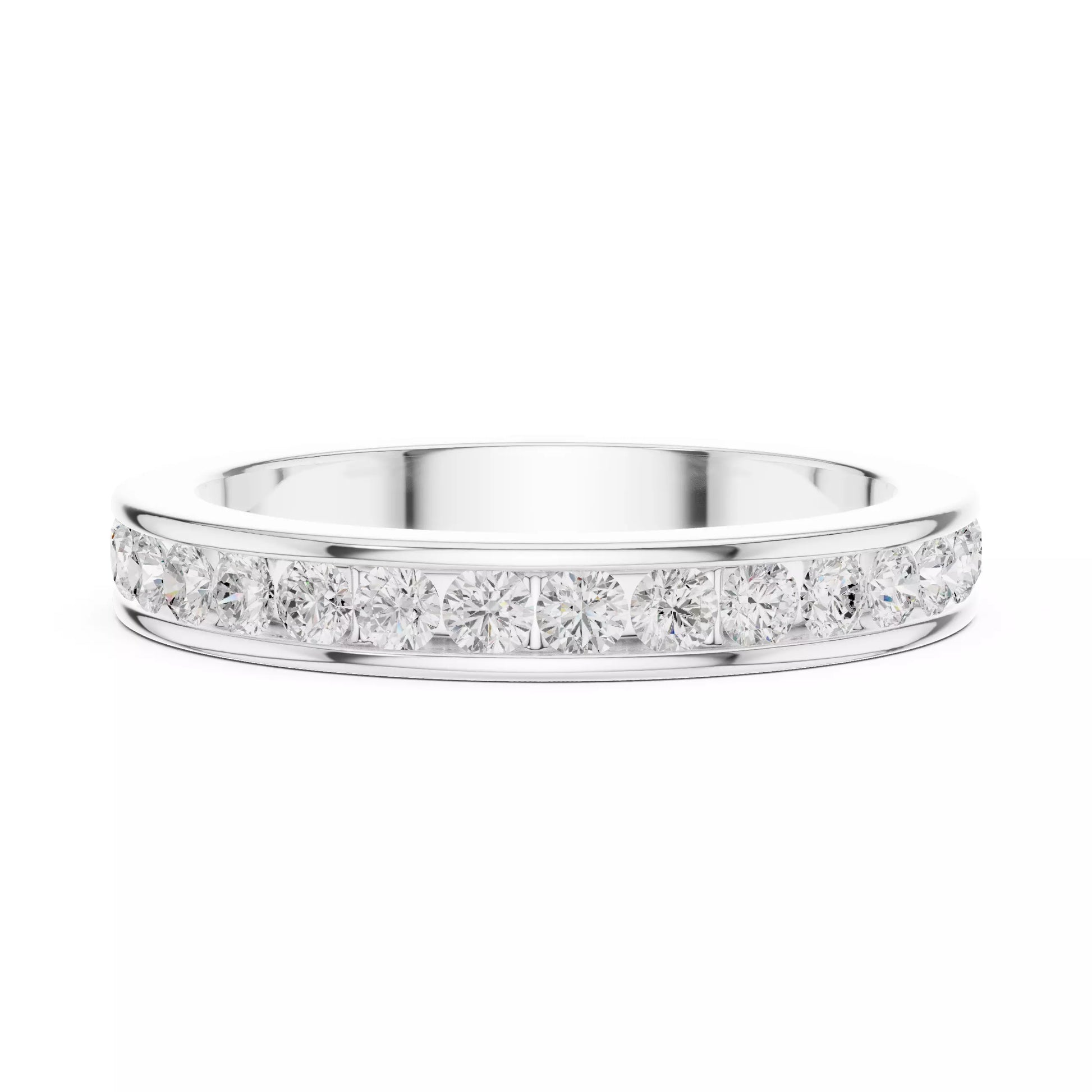 Round Diamond Channel-Set Eternity Band