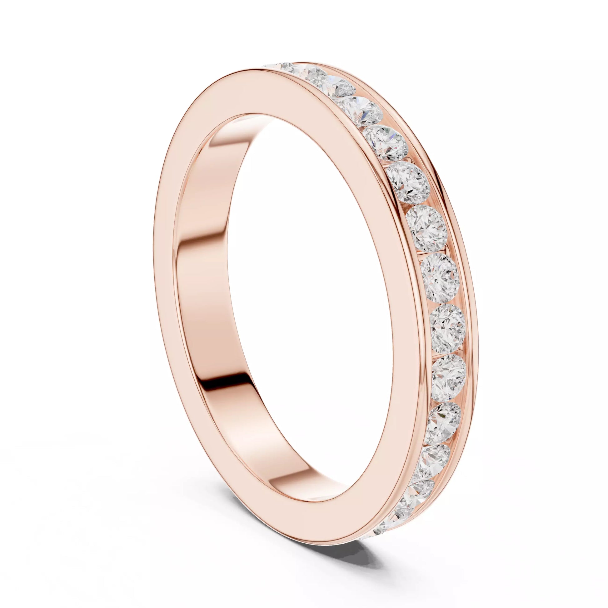 Round Diamond Channel-Set Eternity Band