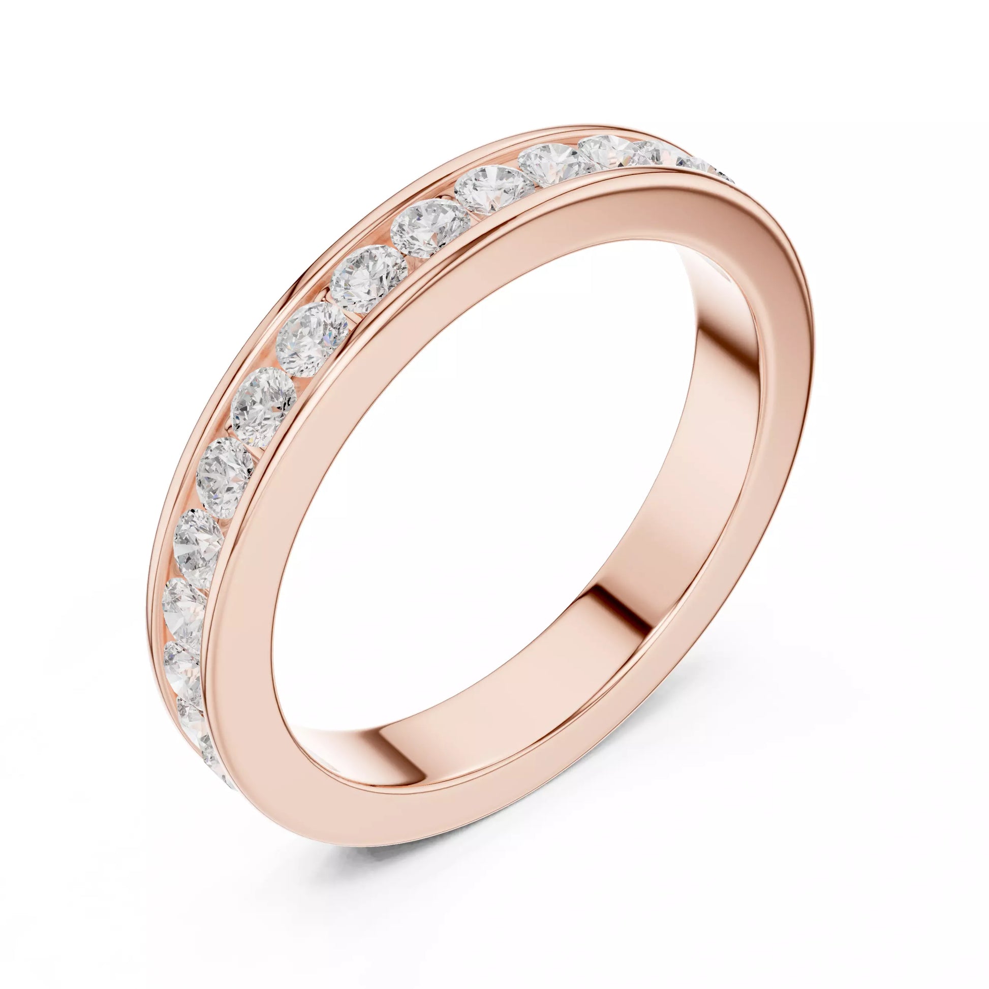 Round Diamond Channel-Set Eternity Band