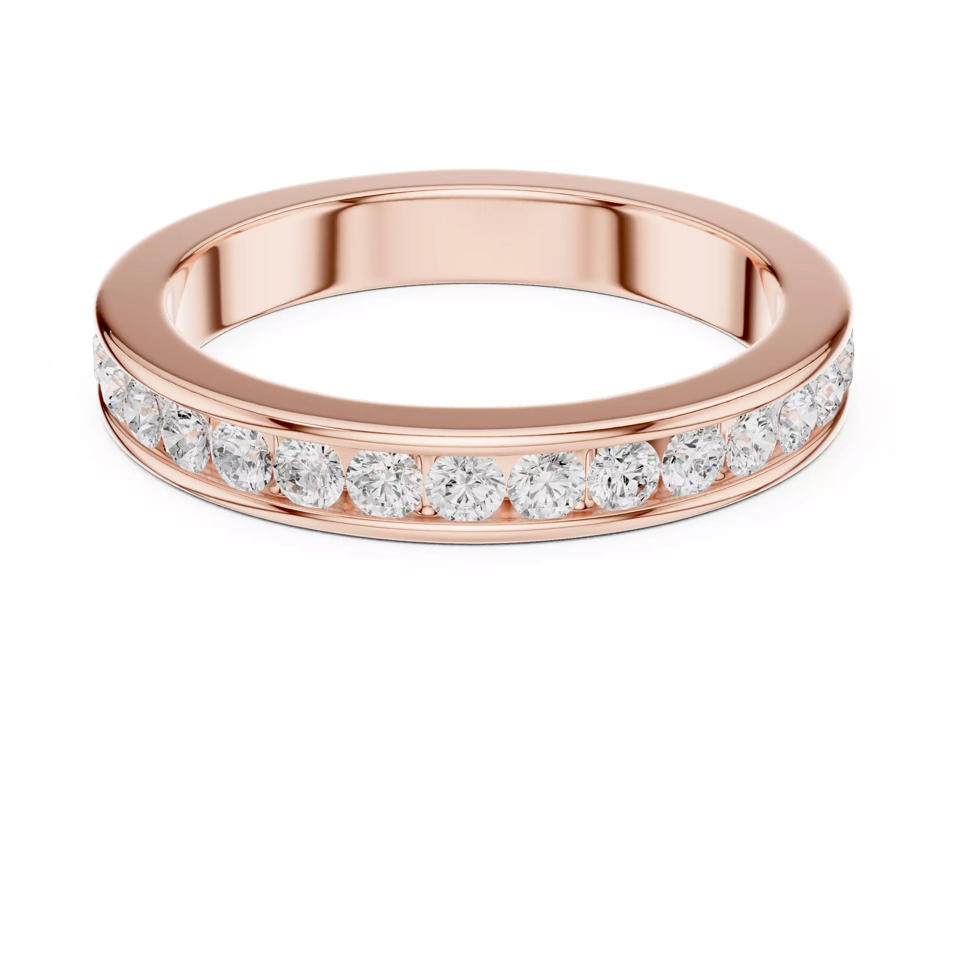 Round Diamond Channel-Set Eternity Band