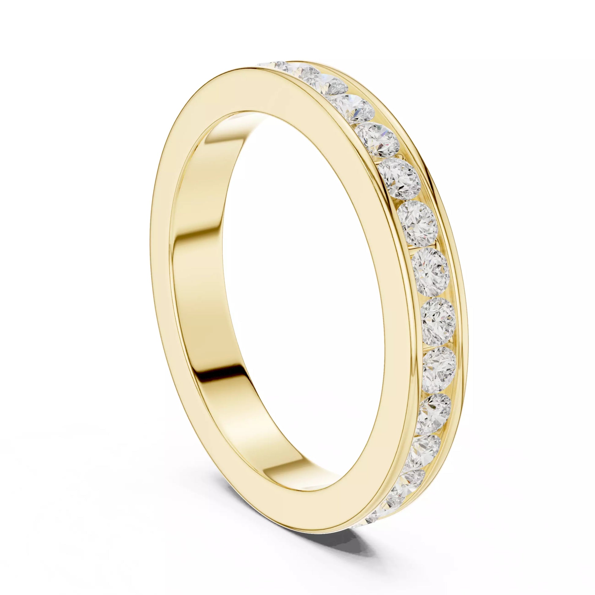 Round Diamond Channel-Set Eternity Band