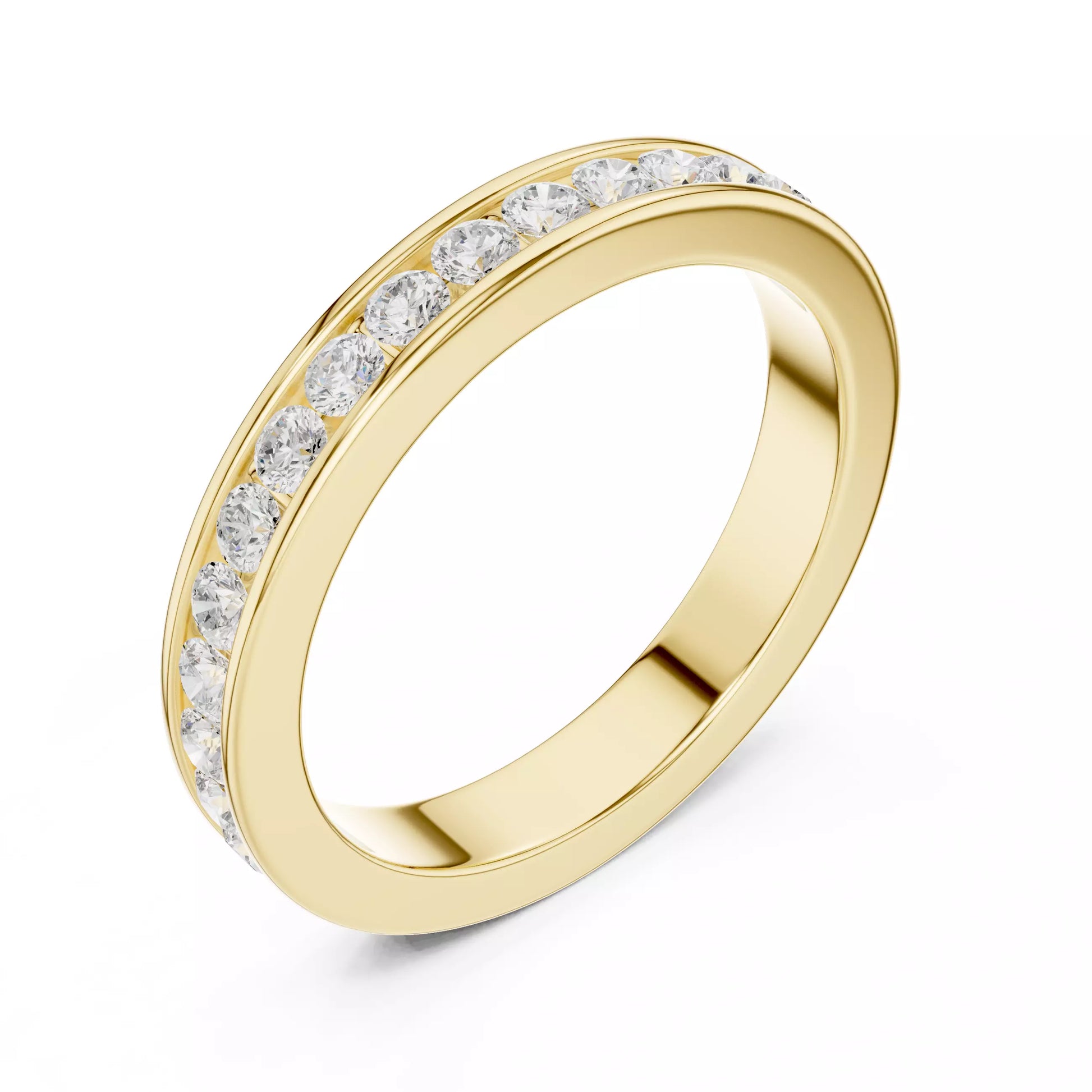 Round Diamond Channel-Set Eternity Band