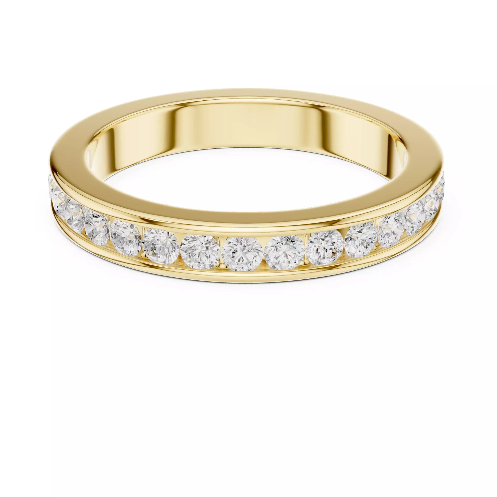 Round Diamond Channel-Set Eternity Band