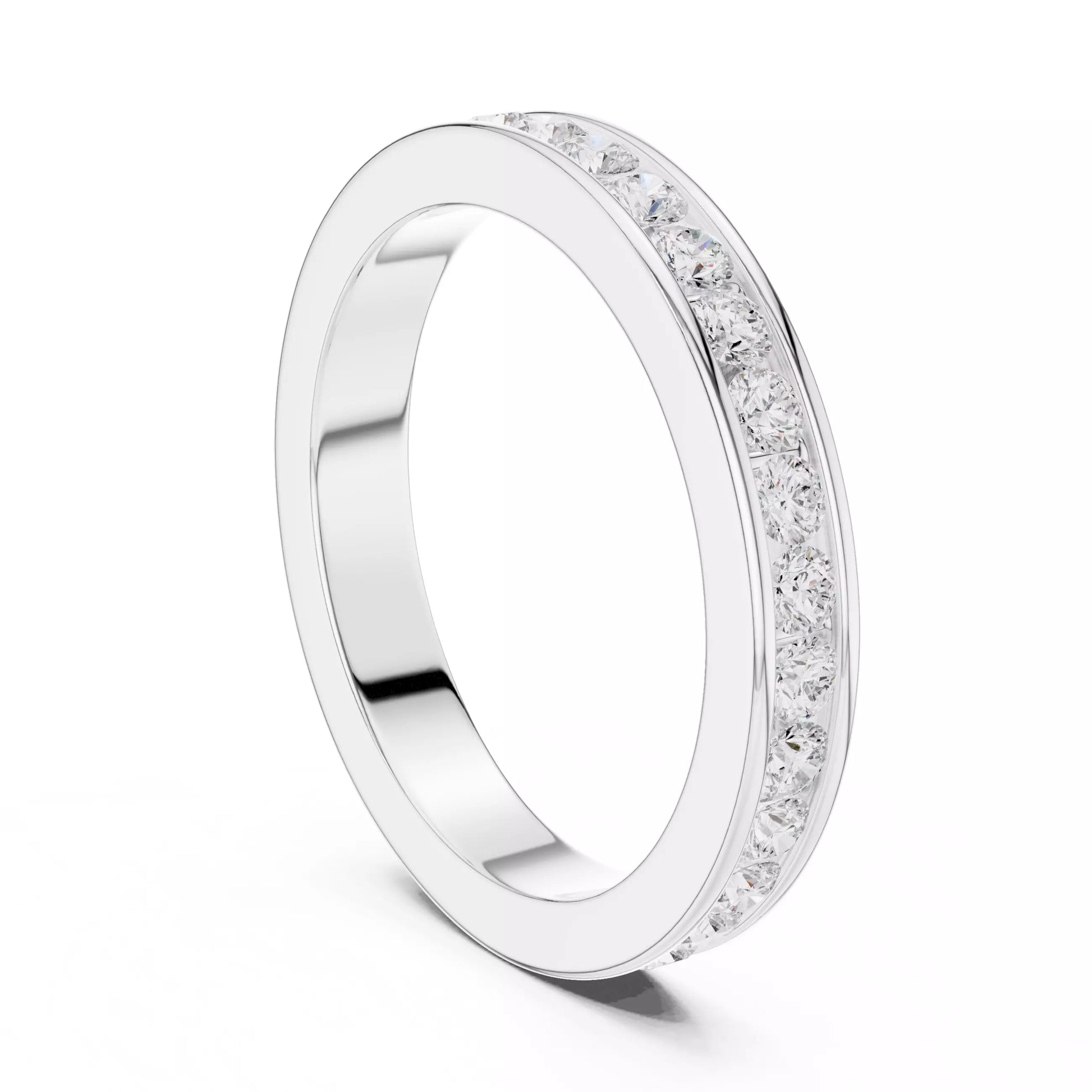 Round Diamond Channel-Set Eternity Band
