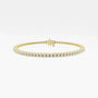 Lab grown diamond tennis bracelet in yellow gold, fine jewelry by Delux Jewelry