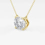 Oval lab grown diamond pendant in yellow gold on chain, Delux Jewelry fine jewelry