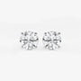 Round lab grown diamond stud earrings in white gold setting, Delux Jewelry