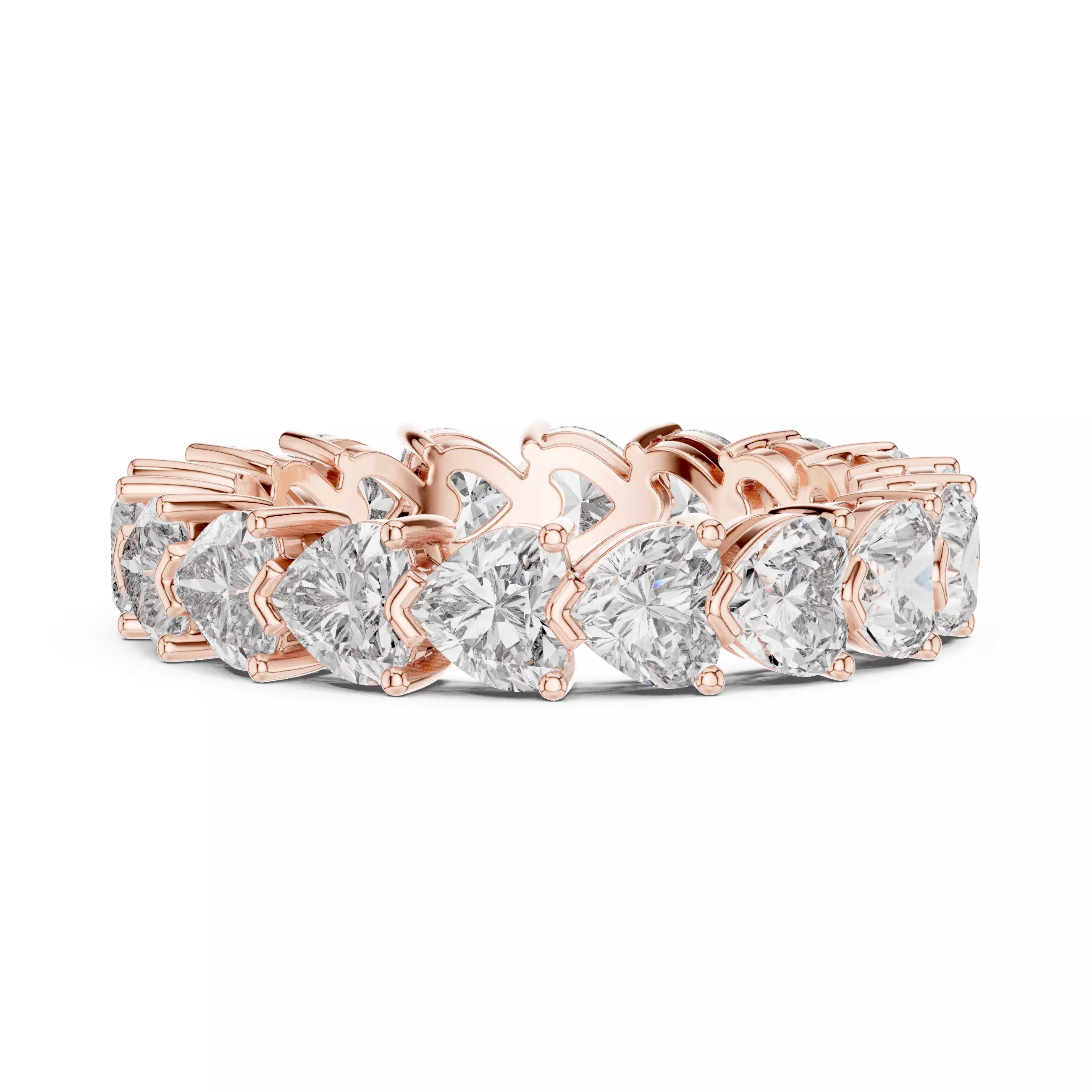 Heart Cut Eternity Band