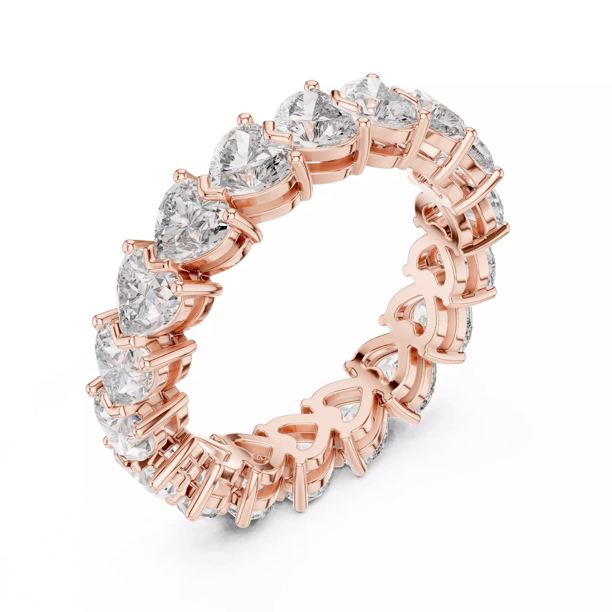 Heart Cut Eternity Band