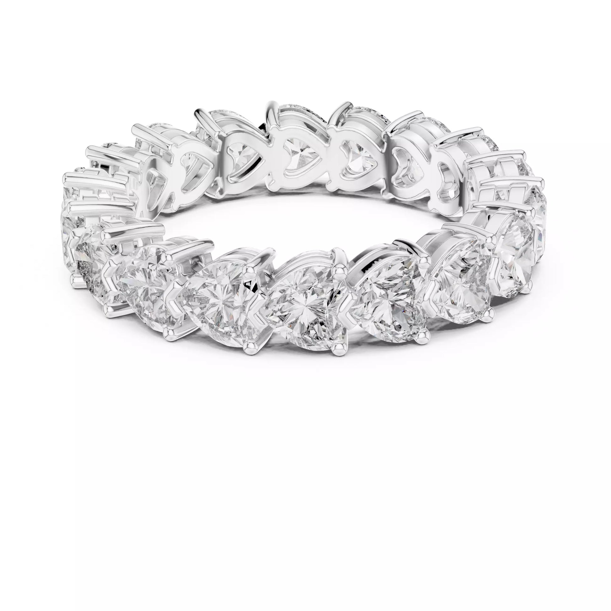 Heart Cut Eternity Band