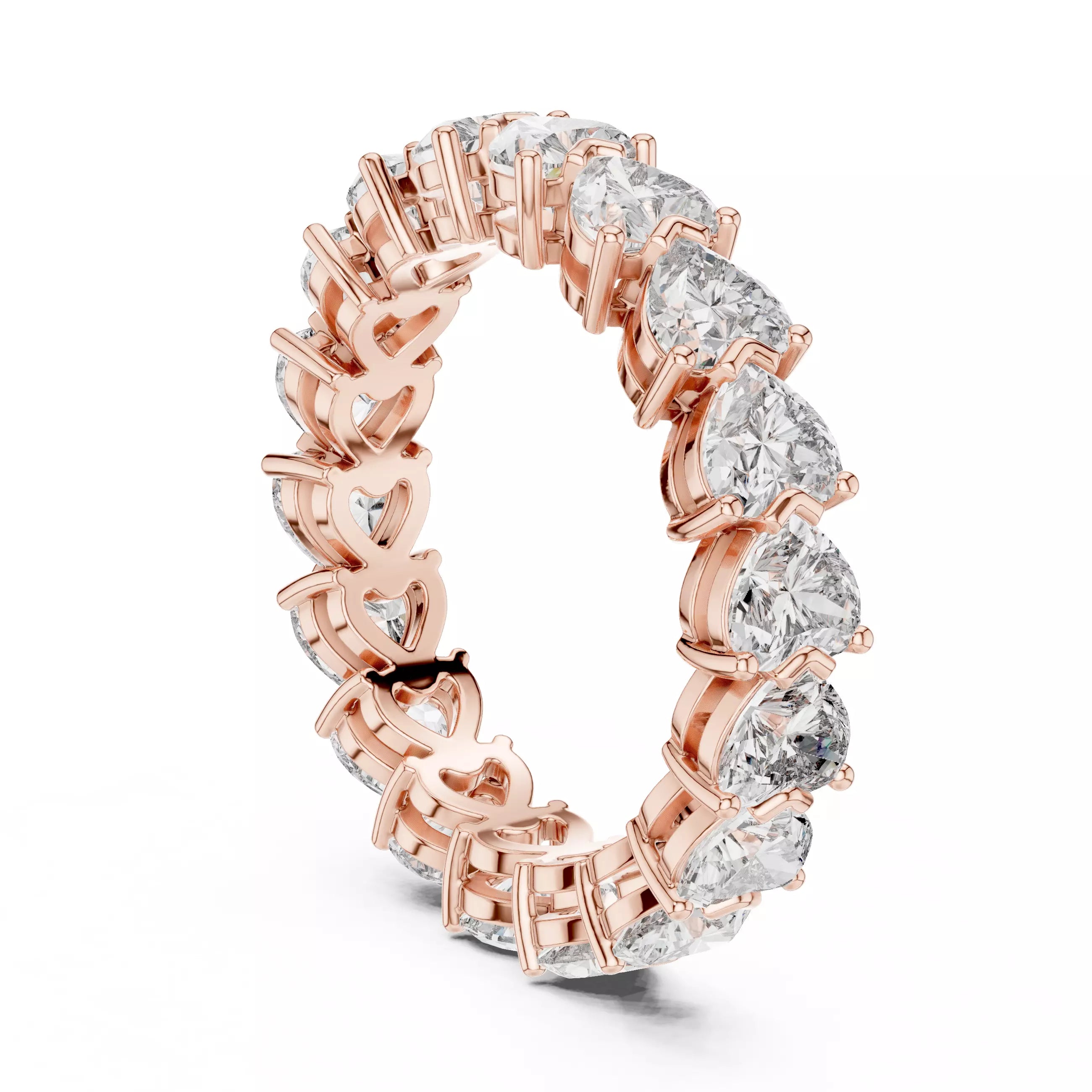Heart Cut Eternity Band