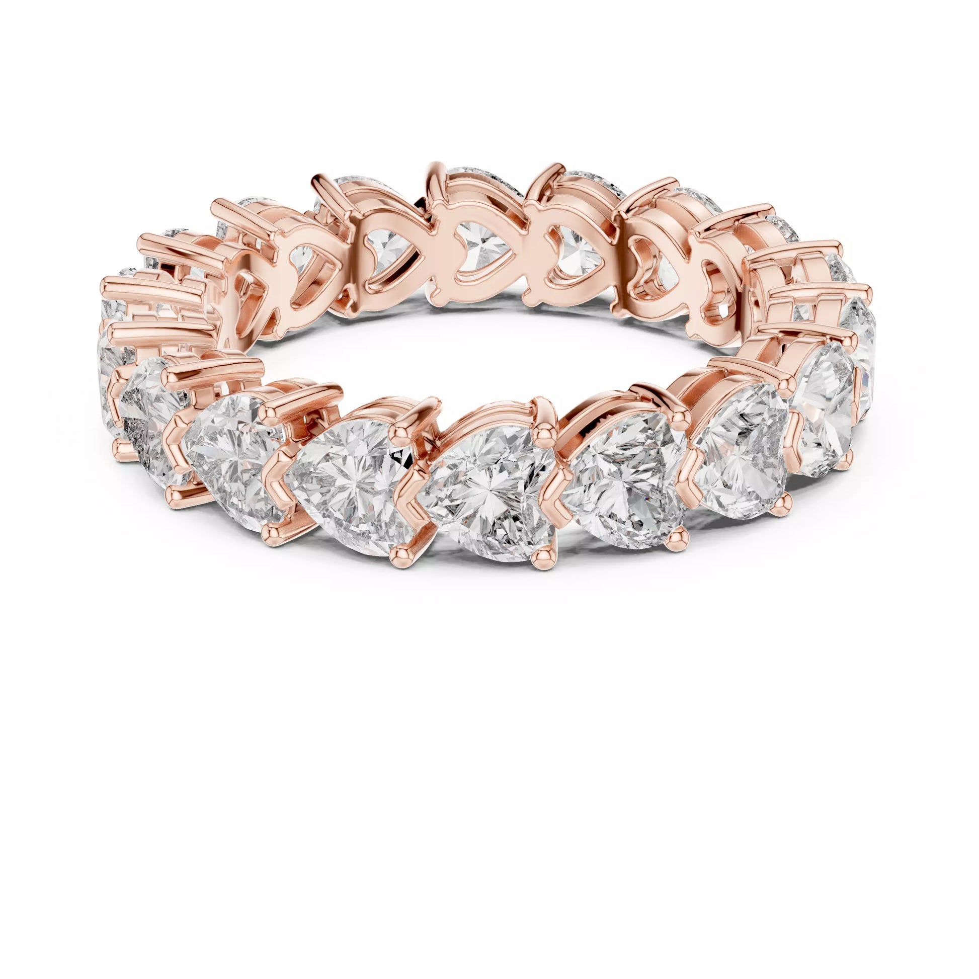 Heart Cut Eternity Band