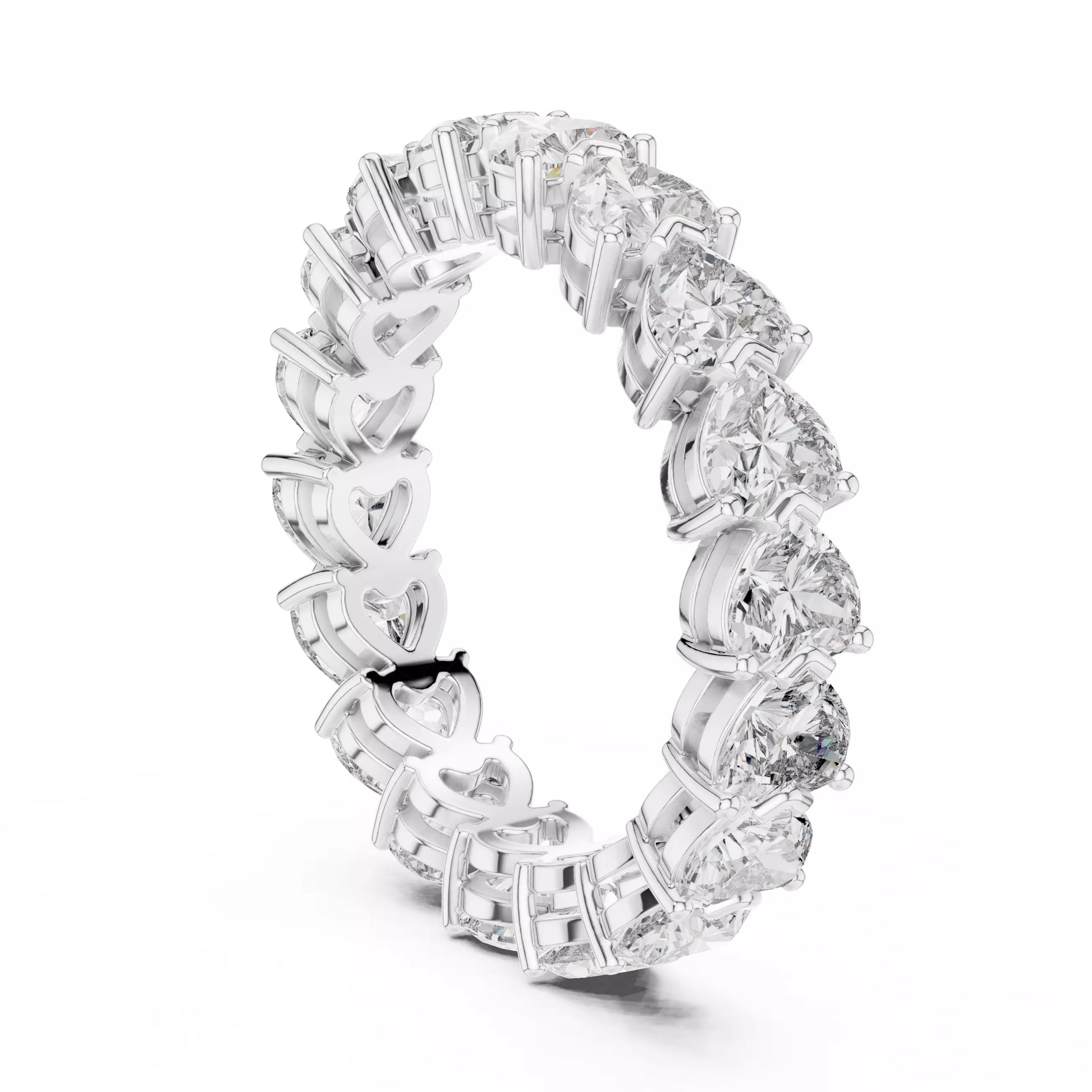 Heart Cut Eternity Band